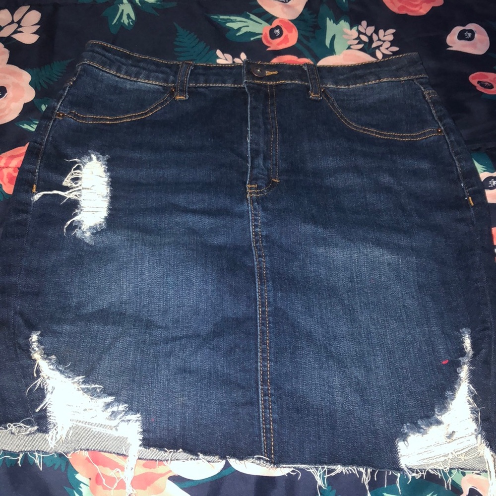 Midi Jean Skirt